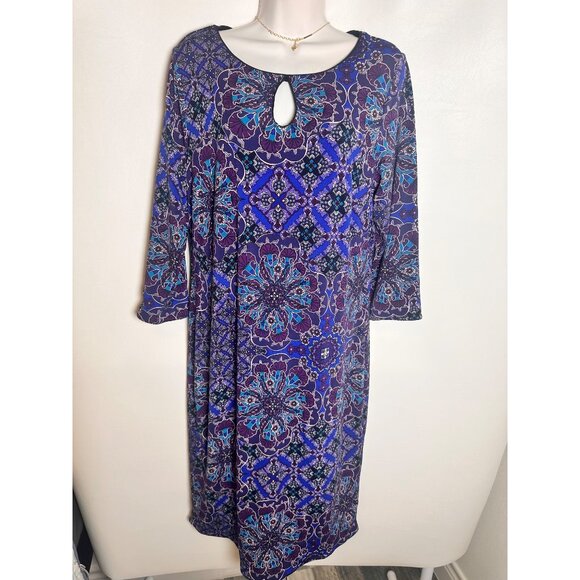 Monroe & Main Reversible Jersey Knit Knee Length Career Office Night Out, M - Picture 3 of 6